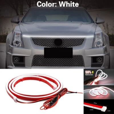 Lámpara de ambiente de tira de capó delantero LED dinámica de 86" para Cadillac CTS Foto 1 de 4