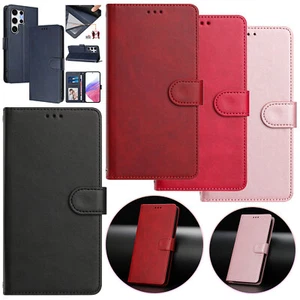 Magnet Wallet Leather Phone Case Flip Cover For Samsung Galaxy S25 Ultra S24 S23 - Picture 1 of 83