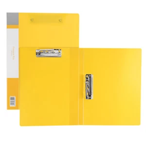 9.3x12.2" Punchless Binder Clamp, 2 Pcs Double Strong Clip Binder, Yellow - Picture 1 of 5