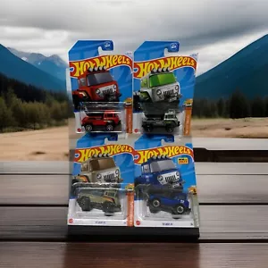 2024-23 Hot Wheels ‘57 Jeep FC Lot Of 4 Variations: Red, Tan, WMT Zamac & Blue - Picture 1 of 1