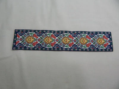 Alfombra tejida 2"x9" #21 casa de muñecas miniatura escala 1:12 alfombra de piso sin flecos Foto 1 de 4