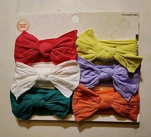 New (lot of 6) "Wonder Nation" Girl's . Headwrap/Hair Bow multicolor Ages 3+ - Picture 1 of 3