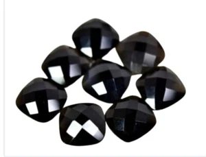 Cuscino in onice nera naturale sfaccettato taglio da 6 mm a 10 mm pietra preziosa sfusa - Foto 1 di 4
