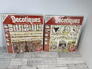 Vintage Decotiquitäten Transfer Kunst Rub Abziehbilder Menge 2 Landladen Kolonialzeit - Bild 1 von 7