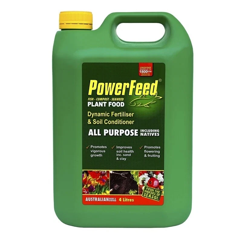 Seasol Powerfeed Liquid Concentrate 4l Native Ferns Veges Herbs Flower Beds