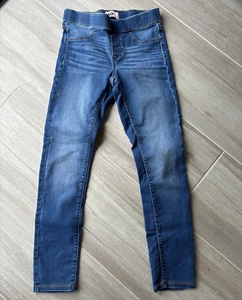 Girls Size 10 Denim Jeggings - Stretch Adjustable Waist- Medium Wash - Picture 1 of 4