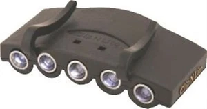 5 LED Clip on Peak Head Lamp Headlight Hat Cap Light Flashlight Fishing Camping - Picture 1 of 7