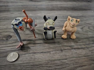 Burger King 1994 Disney The Lion King Kid's Club Toys set of 3 (with wear) - Picture 1 of 5