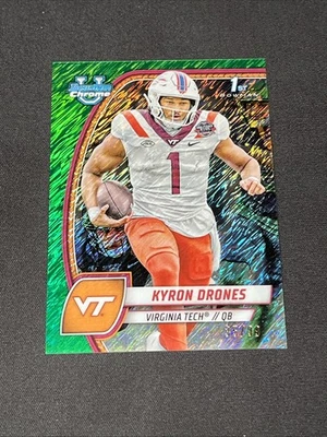 2024 Bowman U Chrome #119 Kyron Drones 1st Bowman Green Shimmer 35/99 - Image 1 of 3