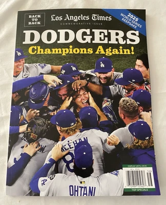 LA Times Dodgers 2025 MLB World Series Champion Commemorative Issue Back-To-Back - Image 1 of 4