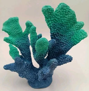 Statua Corallo Artificiale Decorazioni Resina Blu Decorazione Casa Accenti - Foto 1 di 10