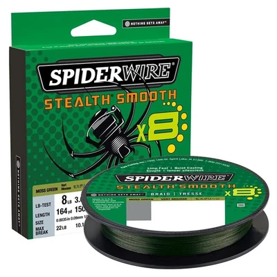Carrete Spiderwire Stealth Smooth 8 trenzas verde musgo 150 m Foto 1 de 4