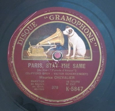Maurice Chevalier 78 RPM /  Paris, Stay The Same & You´ve Got ... (82-0525-KT) - Bild 1 von 2