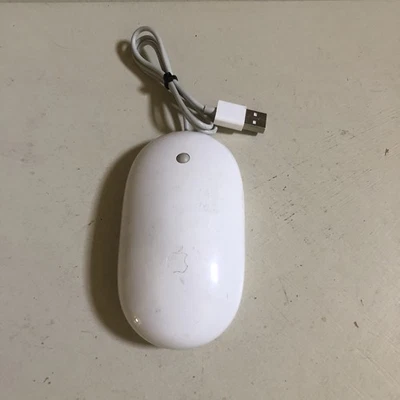 Apple A1152 Wired Mighty Mouse USB Tested & Works Perfectly White Classic Design - Image 1 of 4