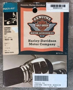 Juego de carcasa de interruptor Harley Davidson 70222-96 cromada negra para todos 1996/más tarde XL - Imagen 1 de 24