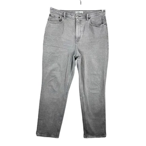 Abercrombie Fitch 90s Straight Ultra High Rise Curve Love Jeans Women sz 32 Grey - Picture 1 of 6