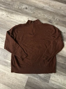 Maglione pullover Eildon Hills 100% cashmere donna grigio 1/4 zip taglia Xlarge - Foto 1 di 2