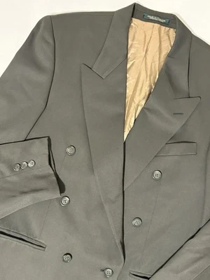 Blazer de lana de doble botonadura vintage de Marshall Field para hombre 39R abrigo deportivo verde Foto 1 de 4