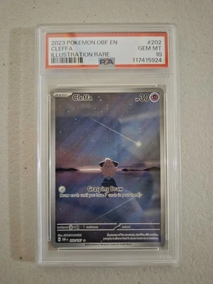 Cleffa 202/197 Pokémon TCG Obsidian Flames Illustration Rare PSA 10 - Image 1 of 2