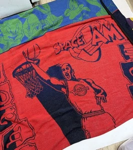 Coperta vintage 1996 Warner Bros Space Jam Michael Jordan misto cotone poliestere - Foto 1 di 3
