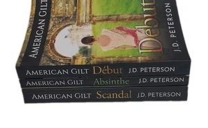 American Gilt Trilogy J.D. Peterson – Début, Absinthe, Scandal – 3 Book Set VG - Imagen 1 de 14