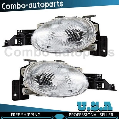 Conjunto de faros izquierdo derecho para Dodge Neon 1995-1999 Foto 1 de 3
