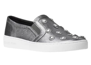 Zapatillas de cuero metálico sin cordones para mujer Michael Kors talla 9 - Imagen 1 de 8