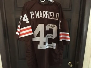 Paul Warfield SIGNED Browns Custom Jersey With Inscriptions! BAS COA - Picture 1 of 4