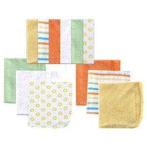 Paños ricos en algodón unisex Luvable Friends para bebé, rayas amarillas, talla única - Imagen 1 de 1