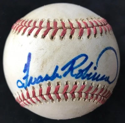FRANK ROBINSON VINTAGE 1976 AUTOGRAPHED SIGNED AL SPALDING MCPAHIL BASEBALL SGC - Image 1 of 4
