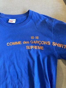 Supreme x CDG Long-sleeve T-Shirt Comme Des Garçons - Picture 1 of 6
