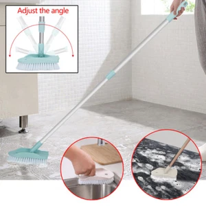 Adjustable Long Handle Cleaning Scrub Floor Cooking Bathroom Bristle Brush Clean - Picture 1 of 16