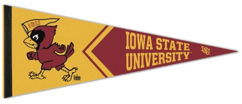 IOWA STATE CYCLONES Retro-1960s-Style NCAA Premium Felt Collectors PENNANT Cover