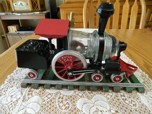 Vintage Miley's Inc. Lokomotive & Kohle Auto Gusseisen Glas Isolator Sehr guter Zustand - Bild 1 von 7