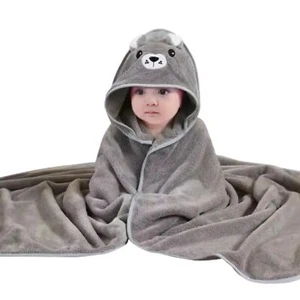 Baby Bath Towel Set Hooded Towels & Washcloths for Newborn & Toddler Soft - Picture 1 of 8