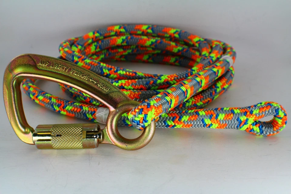 TEUFELBERGER ARBORIST Flipline Lanyard,Replacement lanyard & Dbl snap. Choose size 10' - 20'.