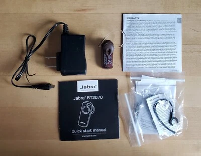 Jabra BT2070 Bluetooth Wireless Headset with Charger Original Black - Image 1 of 3