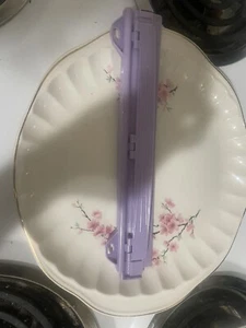 VTG ANTIQUE W.S. GEORGE 12”x10.5” BOLERO 197A PINK FLORAL PRINT SERVING PLATTER - Picture 1 of 8
