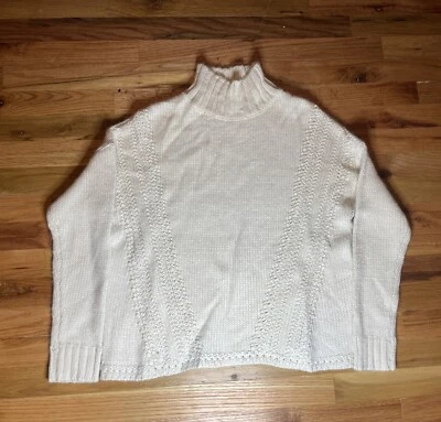 Maison Jules Women's Turtleneck Top Cream -Size Large - Image 1 of 4