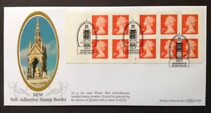GB Benham 2001 10x1st Self Adhesive Stamp Book on First Day Cover London SW1 SHS - Picture 1 of 2