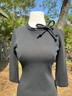 VTG 60's Fitted Little Black Dress w/Fat Tie, Wool, The Young Sophisticates Tag