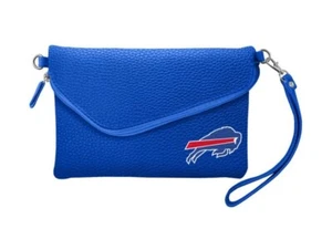 Buffalo Bills Purse Pebble Fold Over Crossbody Royal - Picture 1 of 2