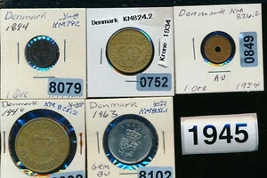 DENMARK - 5 COINS - HIGH VALUE MIX - #1945 - Picture 1 of 2