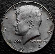 1964D  UNITED STATES HALF DOLLAR - .900 SILVER - Kennedy Half Dollar-Some Toning