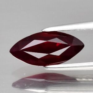 0.94ct 10x4.6mm Marquise Blood Red Ruby, Mozambique Gemstone