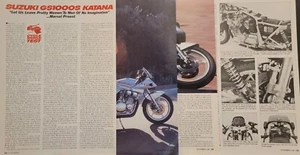 Suzuki GS1000S Katana 1979 motocicleta 7 pg artículo de prueba - Imagen 1 de 1