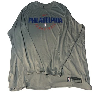 Philadelphia 76ers Sixers Shooting Shirt Grigio Uomo Nike Dri-Fit 3XL (A1267) - Foto 1 di 5