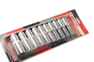 Selta Taiwan 10pc 1/2" Dr. 6pt Deep Socket Set: 10-11-12-13-14-17-19-21-22-24mm - Picture 1 of 4