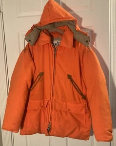 Vintage Woolrich Jacke Herren Large Northern Down Orange Blaze Jagd Kapuze - Bild 1 von 10