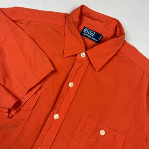 Polo by Ralph Lauren Men's Short Sleeve Shirt L Orange Dual Pocket Classic Fit - Picture 1 of 5